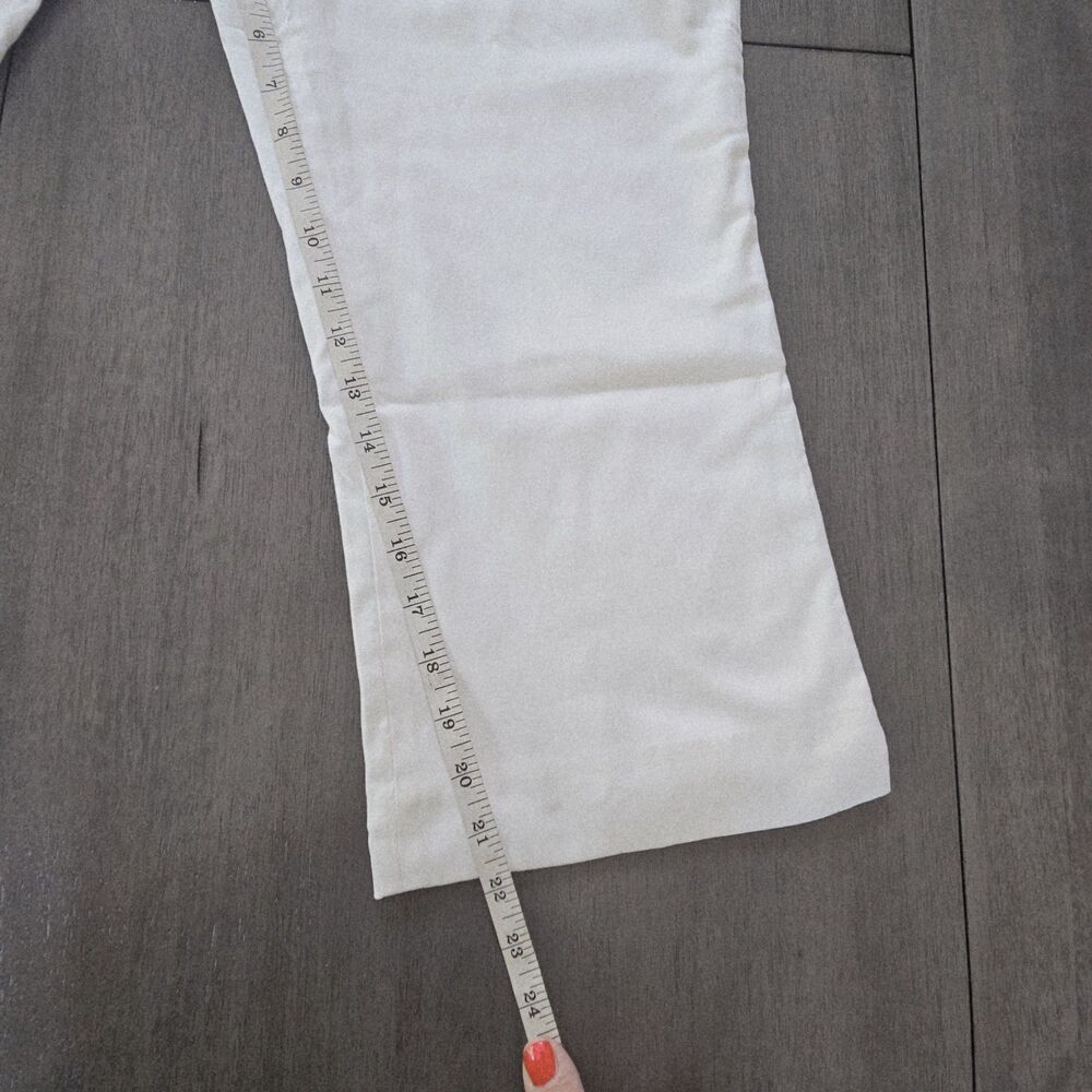 Talbots White Cropped Chino Pants Womens Size 12 PETITE Preppy Coastal Summer - Picture 7 of 7